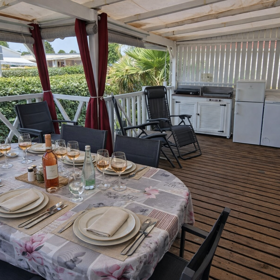 Terrasse avec cuisine d'été